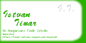 istvan timar business card