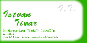 istvan timar business card